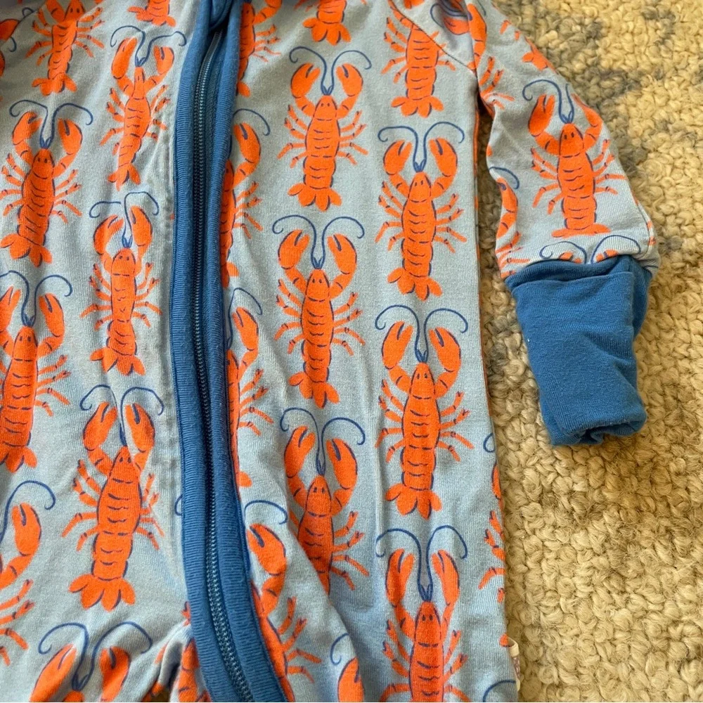 Poppy Kids Co Lobster Print Kids Footie Pajamas Newborn